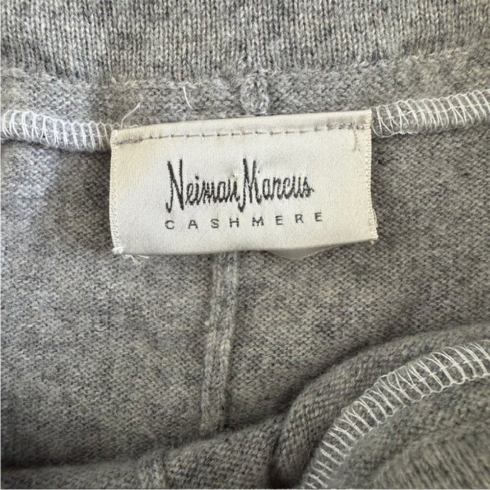 NEIMAN MARCUS 2 Pc Heather Gray Cashmere Lounge PJ Set Medium - Picture 12 of 13